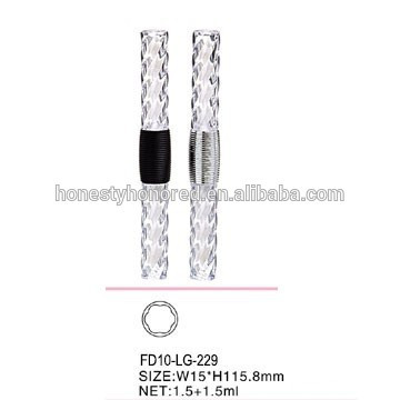 2015 New Design Dual clear 1.5ML Lip Gloss Tube container